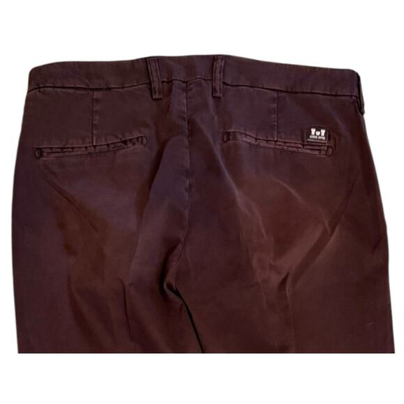 Entre Amis NEW Men's Size 34 Burgundy Twill Distressed Chino Pants 34x29 - Picture 5 of 10